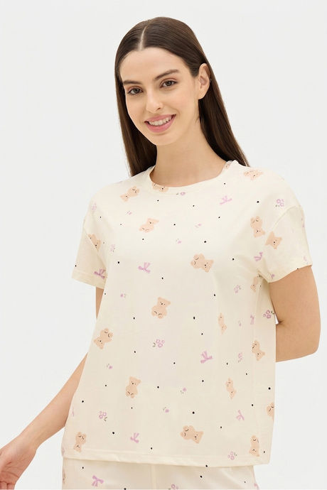 Sweet Dreams Animal Printed Pyjama Set - Swan White — image 6